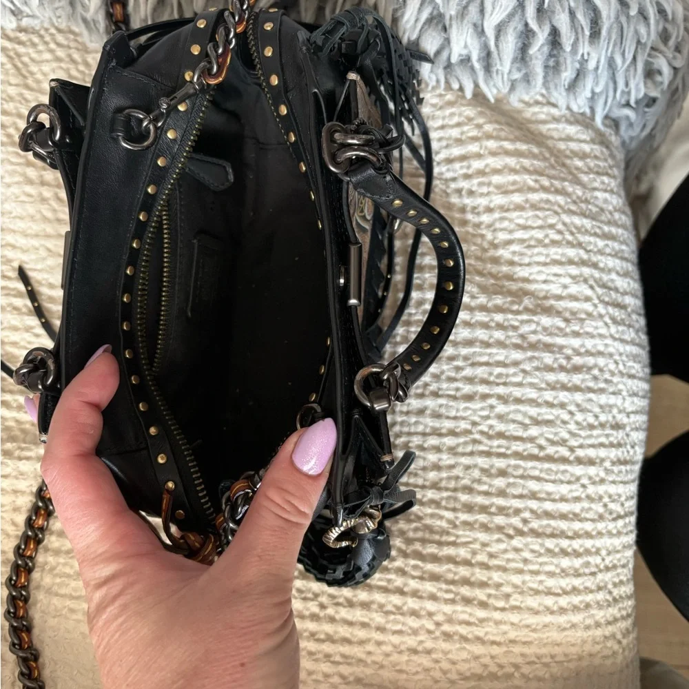 Coach Black and Brown Satchel with Skull Design - Picture 4 of 4